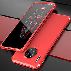 Handyhülle Hülle Luxus Aluminium Metall Tasche T03 für Huawei Mate 30 5G Rot