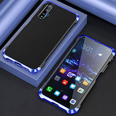 Handyhülle Hülle Luxus Aluminium Metall Tasche T03 für Huawei Nova 5T Blau