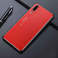 Handyhülle Hülle Luxus Aluminium Metall Tasche T03 für Huawei P20 Rot