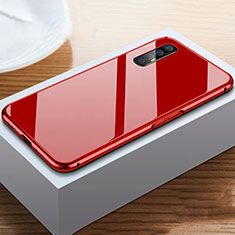 Handyhülle Hülle Luxus Aluminium Metall Tasche T03 für Oppo Find X2 Neo Rot