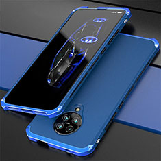 Handyhülle Hülle Luxus Aluminium Metall Tasche T03 für Xiaomi Poco F2 Pro Blau