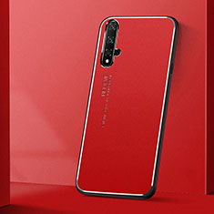 Handyhülle Hülle Luxus Aluminium Metall Tasche T04 für Huawei Honor 20 Rot