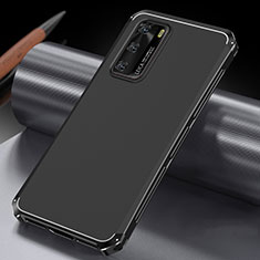 Handyhülle Hülle Luxus Aluminium Metall Tasche T04 für Huawei P40 Schwarz