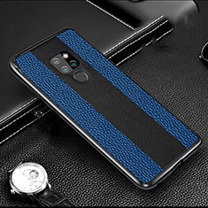 Handyhülle Hülle Luxus Aluminium Metall Tasche T05 für Huawei Mate 20 Blau