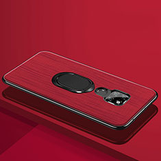 Handyhülle Hülle Luxus Aluminium Metall Tasche T09 für Huawei Mate 20 X 5G Rot