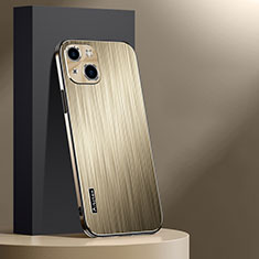 Handyhülle Hülle Luxus Aluminium Metall und Silikon Rahmen Tasche AT1 für Apple iPhone 13 Gold