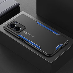 Handyhülle Hülle Luxus Aluminium Metall und Silikon Rahmen Tasche für OnePlus Nord N20 SE Blau
