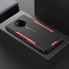 Handyhülle Hülle Luxus Aluminium Metall und Silikon Rahmen Tasche für Xiaomi Mi 10i 5G Rot