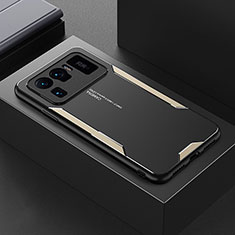 Handyhülle Hülle Luxus Aluminium Metall und Silikon Rahmen Tasche für Xiaomi Mi 11 Ultra 5G Gold