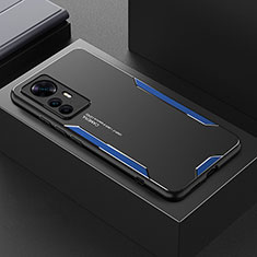 Handyhülle Hülle Luxus Aluminium Metall und Silikon Rahmen Tasche für Xiaomi Mi 12T 5G Blau