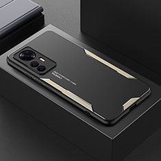 Handyhülle Hülle Luxus Aluminium Metall und Silikon Rahmen Tasche für Xiaomi Mi 12T Pro 5G Gold