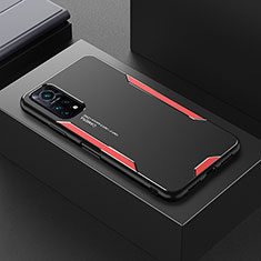 Handyhülle Hülle Luxus Aluminium Metall und Silikon Rahmen Tasche für Xiaomi Redmi K30S 5G Rot