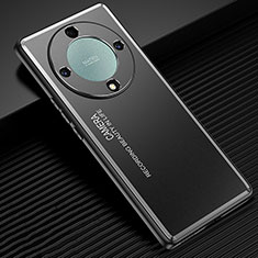 Handyhülle Hülle Luxus Aluminium Metall und Silikon Rahmen Tasche JL1 für Huawei Honor Magic6 Lite 5G Schwarz