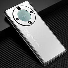 Handyhülle Hülle Luxus Aluminium Metall und Silikon Rahmen Tasche JL1 für Huawei Honor X9b 5G Silber