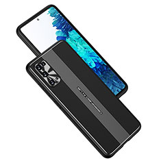 Handyhülle Hülle Luxus Aluminium Metall und Silikon Rahmen Tasche JL1 für Samsung Galaxy S20 5G Schwarz