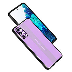 Handyhülle Hülle Luxus Aluminium Metall und Silikon Rahmen Tasche JL1 für Samsung Galaxy S20 5G Violett