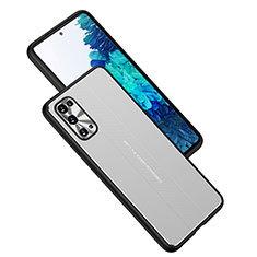 Handyhülle Hülle Luxus Aluminium Metall und Silikon Rahmen Tasche JL1 für Samsung Galaxy S20 FE (2022) 5G Silber