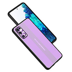 Handyhülle Hülle Luxus Aluminium Metall und Silikon Rahmen Tasche JL1 für Samsung Galaxy S20 Plus 5G Violett