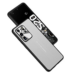Handyhülle Hülle Luxus Aluminium Metall und Silikon Rahmen Tasche JL1 für Samsung Galaxy S20 Ultra Silber