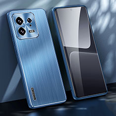 Handyhülle Hülle Luxus Aluminium Metall und Silikon Rahmen Tasche JL1 für Xiaomi Mi 13 5G Blau