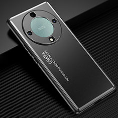 Handyhülle Hülle Luxus Aluminium Metall und Silikon Rahmen Tasche JL2 für Huawei Honor Magic5 Lite 5G Schwarz