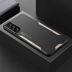 Handyhülle Hülle Luxus Aluminium Metall und Silikon Rahmen Tasche M01 für Samsung Galaxy S21 FE 5G Gold