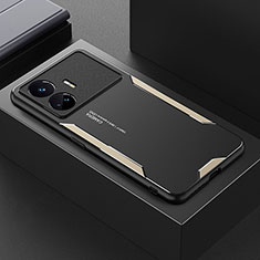 Handyhülle Hülle Luxus Aluminium Metall und Silikon Rahmen Tasche PB1 für Realme GT Neo5 SE 5G Gold