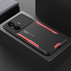 Handyhülle Hülle Luxus Aluminium Metall und Silikon Rahmen Tasche PB1 für Realme GT Neo5 SE 5G Rot