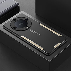 Handyhülle Hülle Luxus Aluminium Metall und Silikon Rahmen Tasche PB2 für Huawei Honor X9b 5G Gold