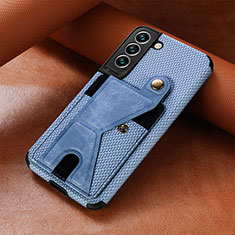 Handyhülle Hülle Luxus Leder Schutzhülle A01D für Samsung Galaxy S21 5G Blau