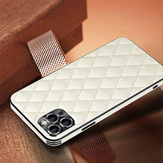 Handyhülle Hülle Luxus Leder Schutzhülle A07 für Apple iPhone 13 Pro Max Weiß