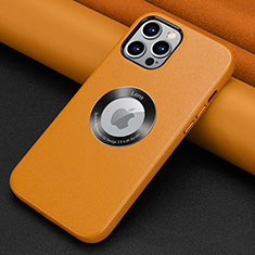 Handyhülle Hülle Luxus Leder Schutzhülle A08 für Apple iPhone 13 Pro Max Orange