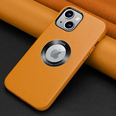 Handyhülle Hülle Luxus Leder Schutzhülle A08 für Apple iPhone 14 Plus Orange