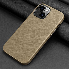 Handyhülle Hülle Luxus Leder Schutzhülle A09 für Apple iPhone 14 Grau