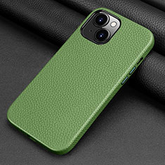 Handyhülle Hülle Luxus Leder Schutzhülle A09 für Apple iPhone 14 Grün