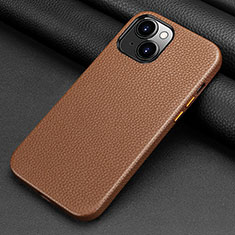 Handyhülle Hülle Luxus Leder Schutzhülle A09 für Apple iPhone 14 Plus Braun