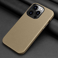 Handyhülle Hülle Luxus Leder Schutzhülle A09 für Apple iPhone 14 Pro Grau