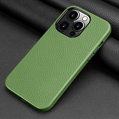 Handyhülle Hülle Luxus Leder Schutzhülle A09 für Apple iPhone 14 Pro Grün