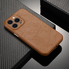 Handyhülle Hülle Luxus Leder Schutzhülle A10 für Apple iPhone 13 Pro Max Braun
