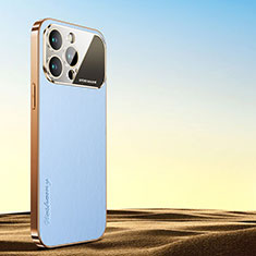 Handyhülle Hülle Luxus Leder Schutzhülle AC1 für Apple iPhone 13 Pro Hellblau