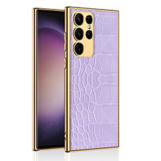 Handyhülle Hülle Luxus Leder Schutzhülle AC3 für Samsung Galaxy S22 Ultra 5G Violett
