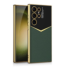 Handyhülle Hülle Luxus Leder Schutzhülle AC4 für Samsung Galaxy S23 Ultra 5G Grün