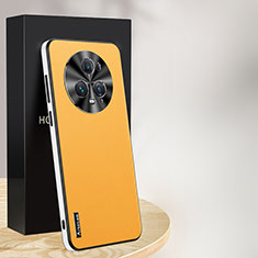 Handyhülle Hülle Luxus Leder Schutzhülle AT1 für Huawei Honor Magic5 Pro 5G Gelb