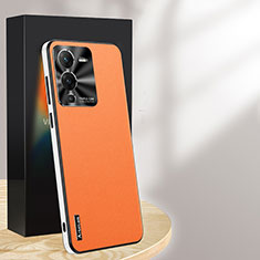 Handyhülle Hülle Luxus Leder Schutzhülle AT1 für Vivo V25 Pro 5G Orange