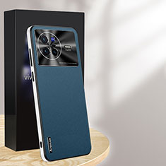 Handyhülle Hülle Luxus Leder Schutzhülle AT1 für Vivo X80 5G Blau