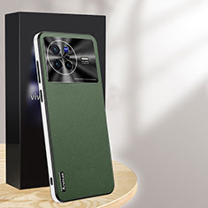 Handyhülle Hülle Luxus Leder Schutzhülle AT1 für Vivo X80 5G Grün