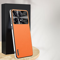 Handyhülle Hülle Luxus Leder Schutzhülle AT1 für Xiaomi Redmi K70 Pro 5G Orange