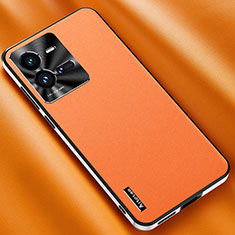 Handyhülle Hülle Luxus Leder Schutzhülle AT2 für Vivo iQOO 10 Pro 5G Orange