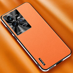 Handyhülle Hülle Luxus Leder Schutzhülle AT2 für Vivo iQOO 11 Pro 5G Orange