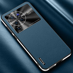 Handyhülle Hülle Luxus Leder Schutzhülle AT2 für Vivo X80 Pro 5G Blau